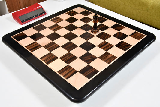 Wooden Chess Board in Ebony Wood & Maple 21" - 55 mm Square