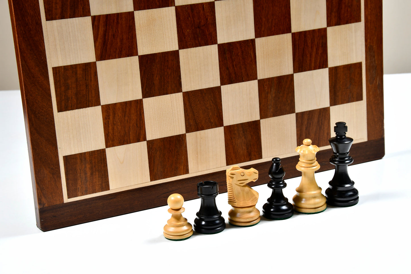 Reproduced French Lardy Exclusive Wooden Chess Pieces with Extra Queen - Handcrafted in Ebonized & Natural Boxwood 3" King