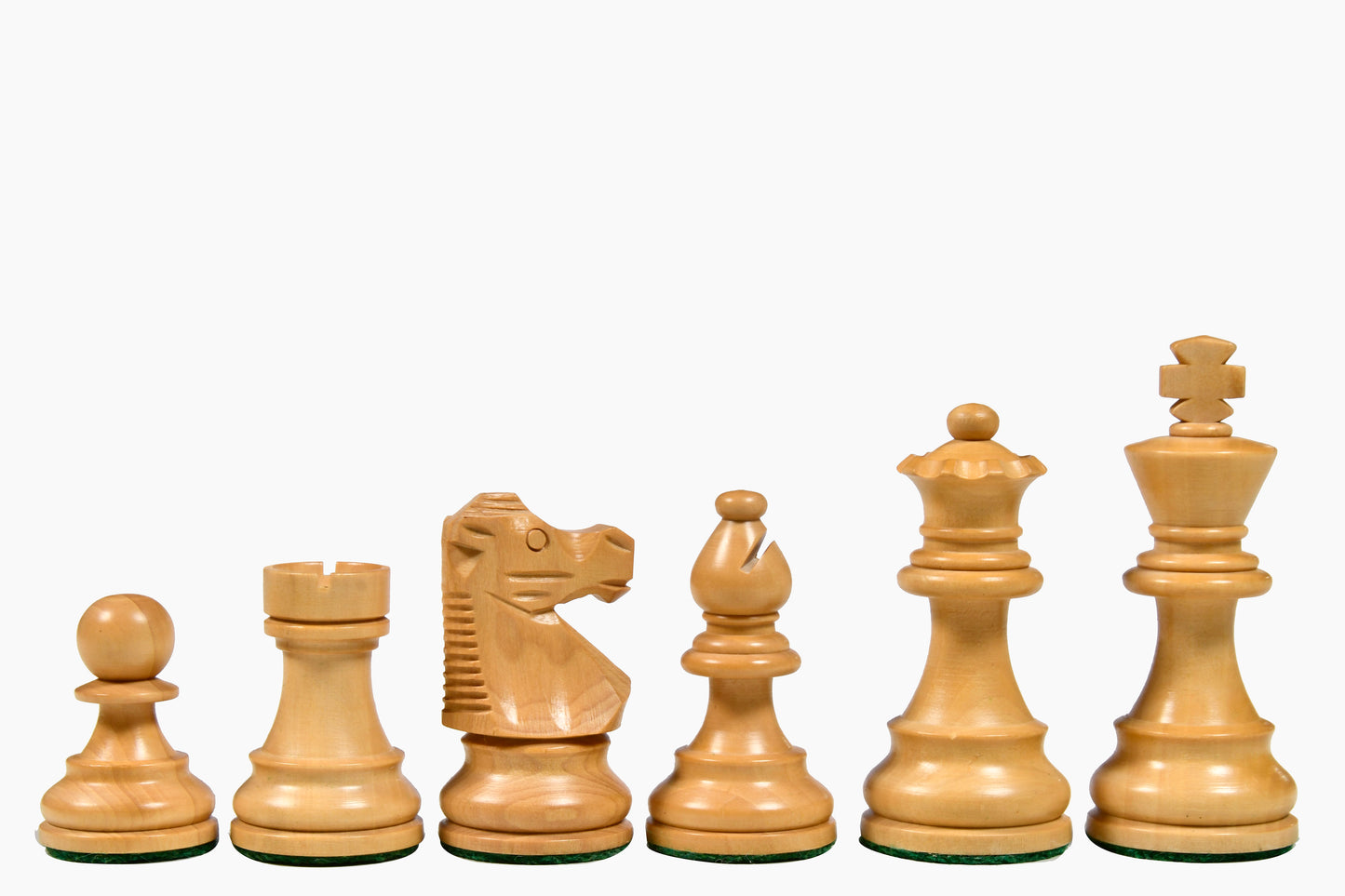 Reproduced French Lardy Exclusive Wooden Chess Pieces with Extra Queen - Handcrafted in Ebonized & Natural Boxwood 3" King