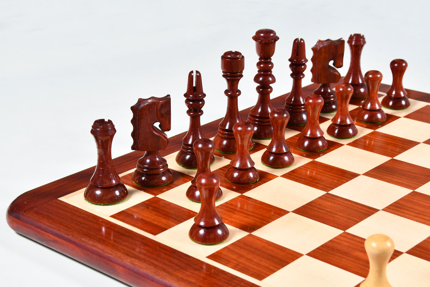 Reproduced Historic 1929 Barcelona "Joc Catalan" Chess Pieces in Bud Rose Wood & Box Wood - 4.3" King
