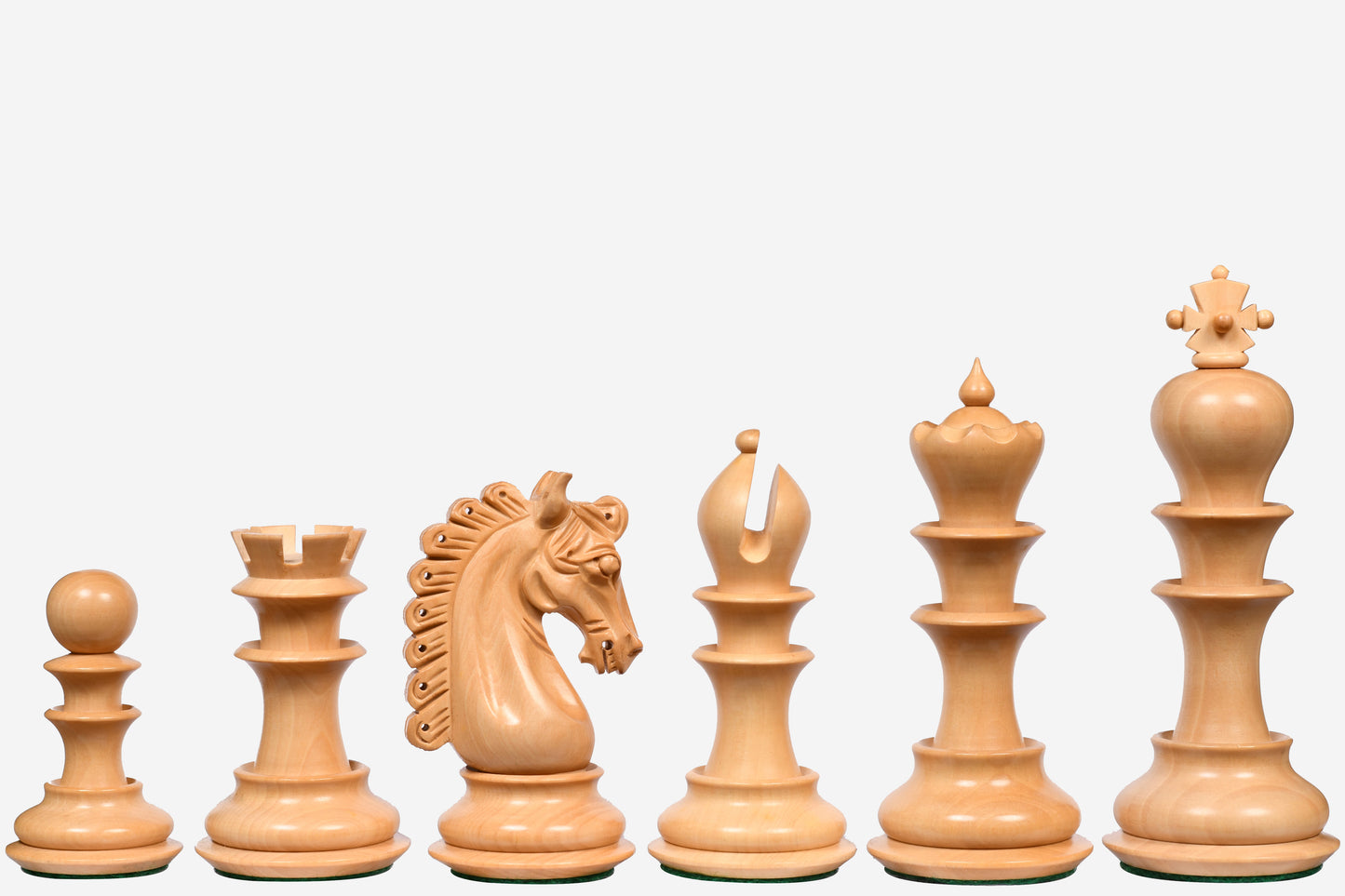 The Hurricane Series Staunton Luxury Chess Pieces Bud Rose & Box Wood - 4.7" King