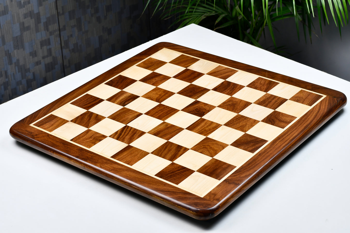 Chess Board Wooden Sheesham Golden Brown Wood 17" - 45 mm