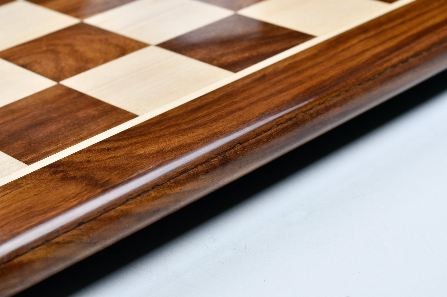 Chess Board Wooden Sheesham Golden Brown Wood 17" - 45 mm