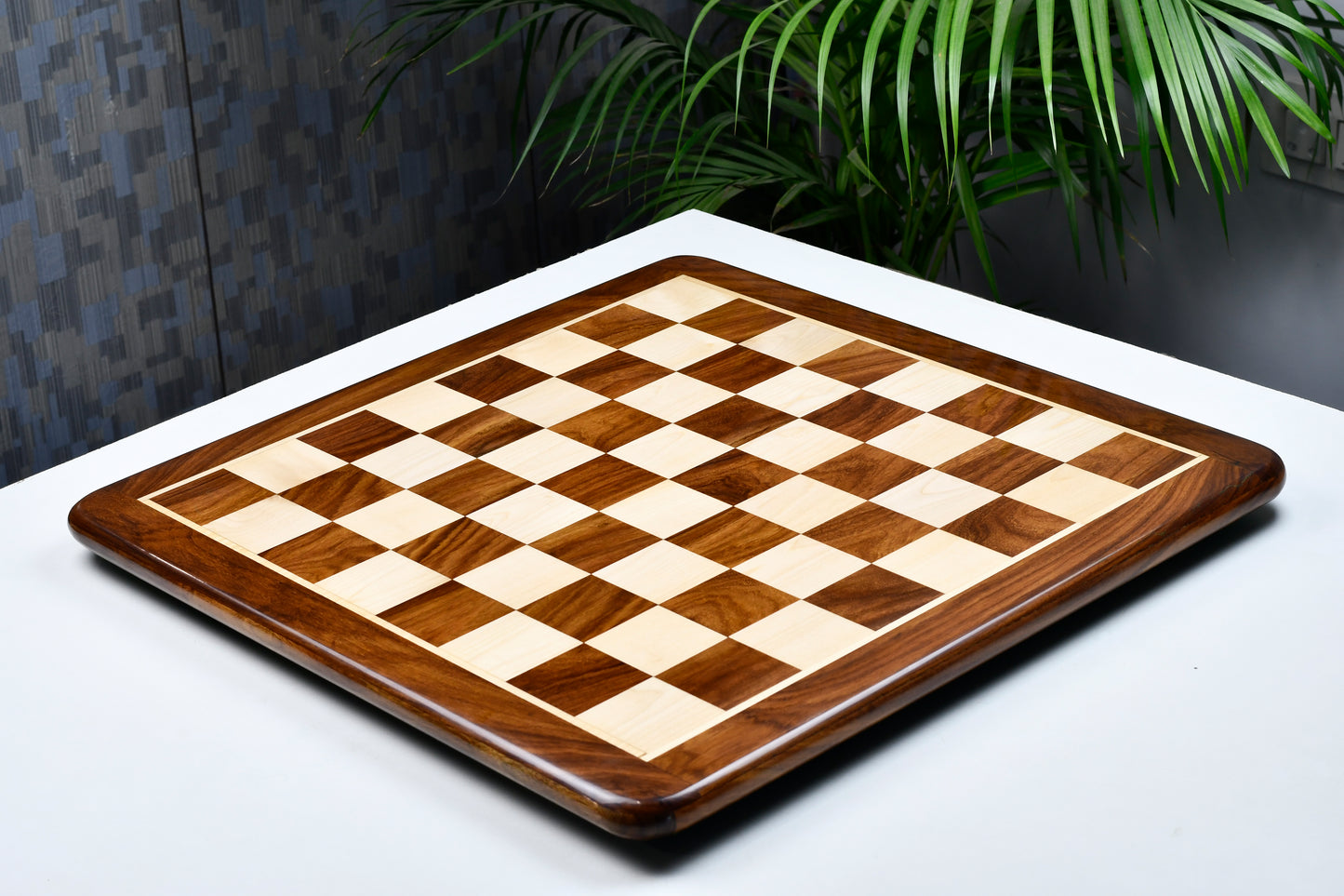 Chess Board Wooden Sheesham Golden Brown Wood 17" - 45 mm