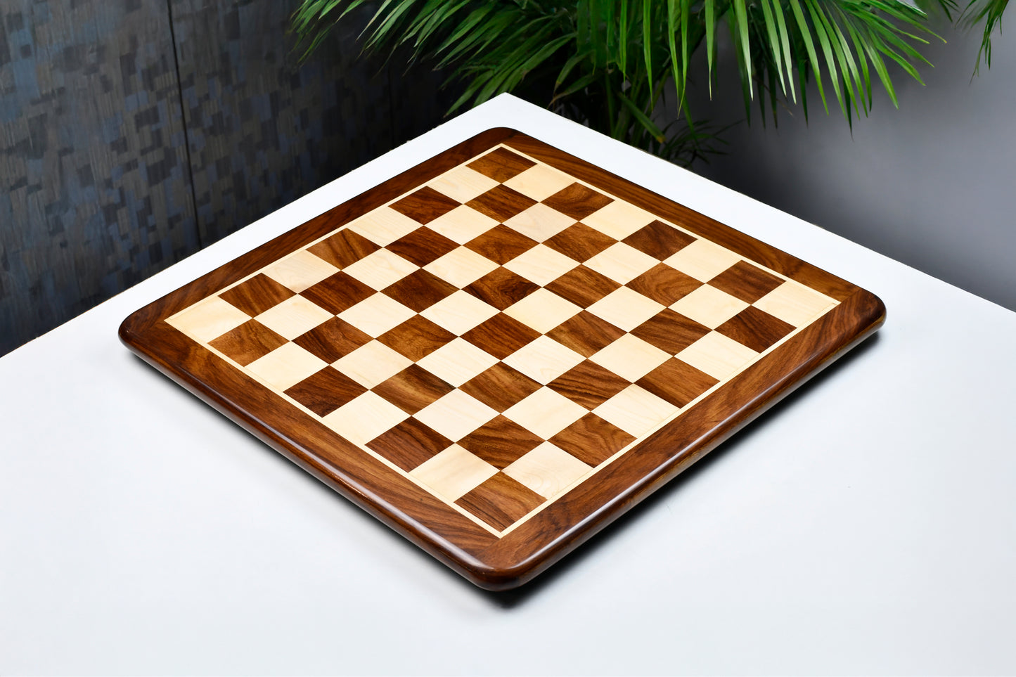 Chess Board Wooden Sheesham Golden Brown Wood 17" - 45 mm