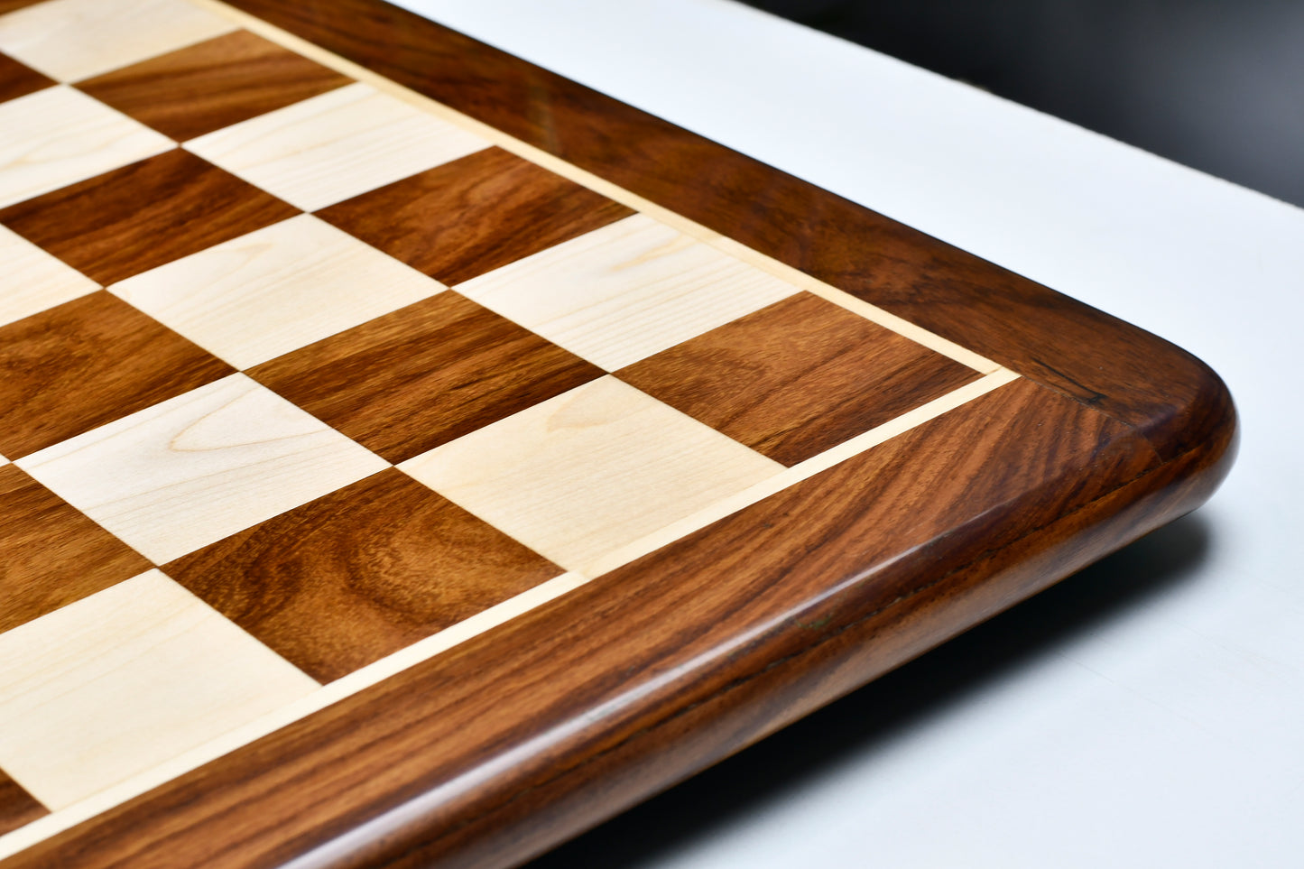 Chess Board Wooden Sheesham Golden Brown Wood 17" - 45 mm