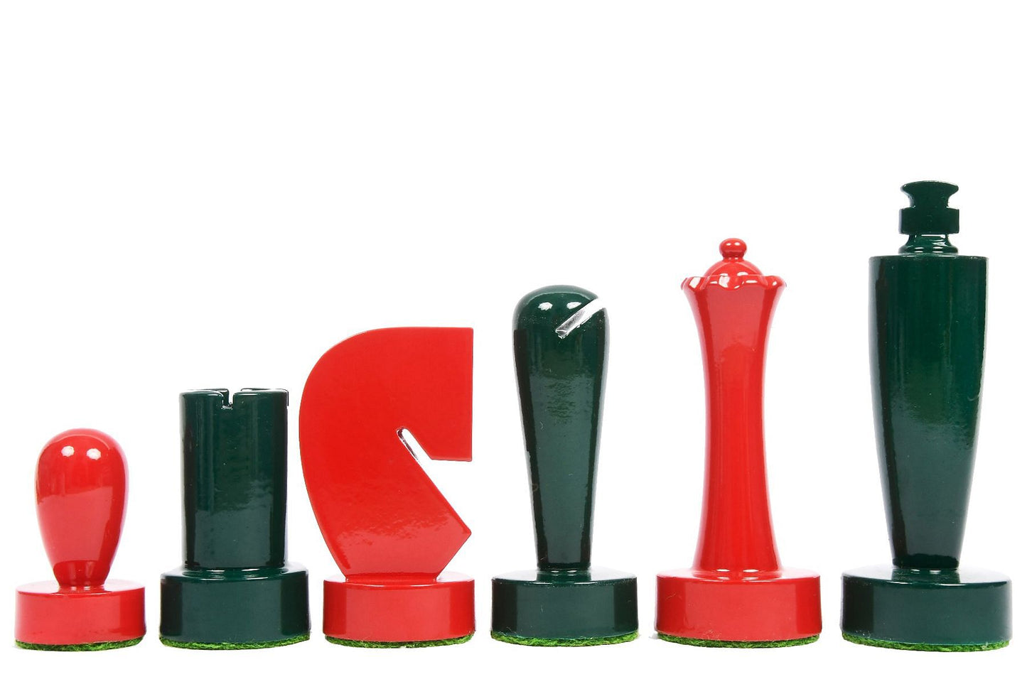 Berliner Series Modern Minimalist Chess Pieces in Painted Box Wood - 3.7" King