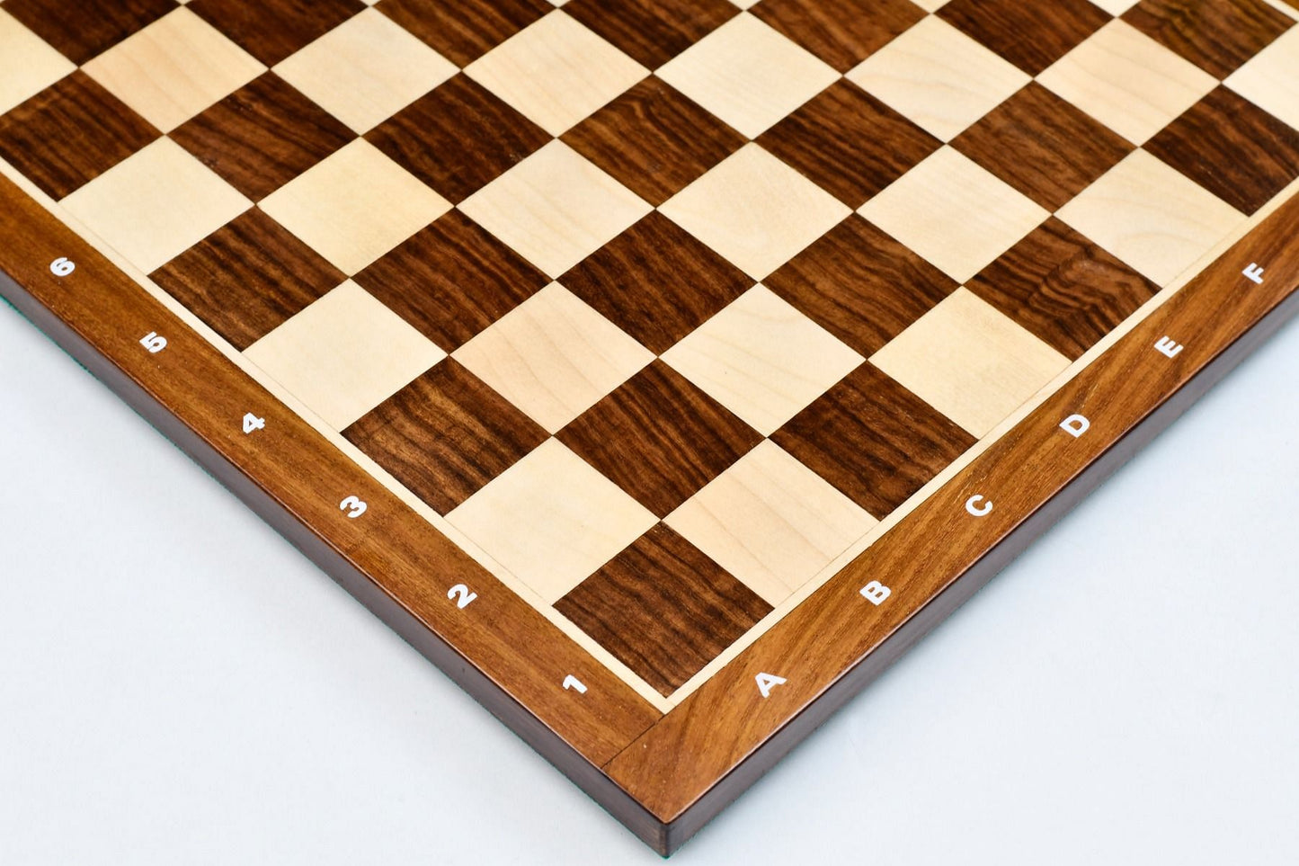 Solid Wood Chess Board with Notation in Sheesham & Maple Wood - 14.5" - 37mm