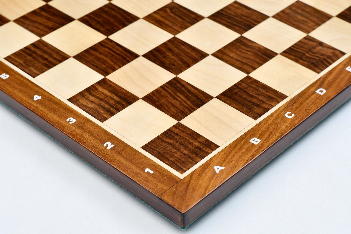 Solid Wood Chess Board with Notation in Sheesham & Maple Wood - 14.5" - 37mm