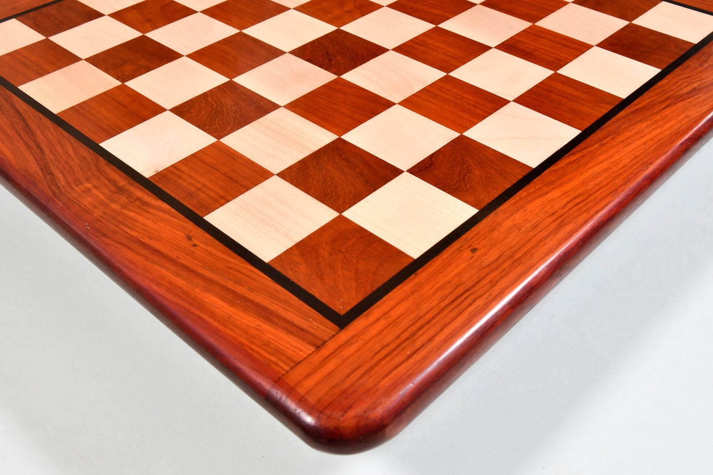 Wooden Chess Board Blood Red Bud Rose Wood 18" - 45 mm