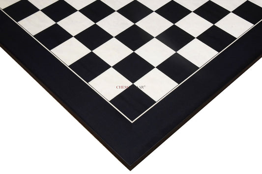 Wooden Deluxe Black Anigre Maple Matte Finish Veneer Chess Board 19.6" - 50 mm