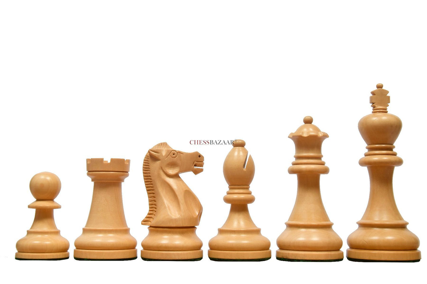 The American Staunton Series Weighted Tournament Chess Pieces in Rosewood & Box Wood - 4.1" King