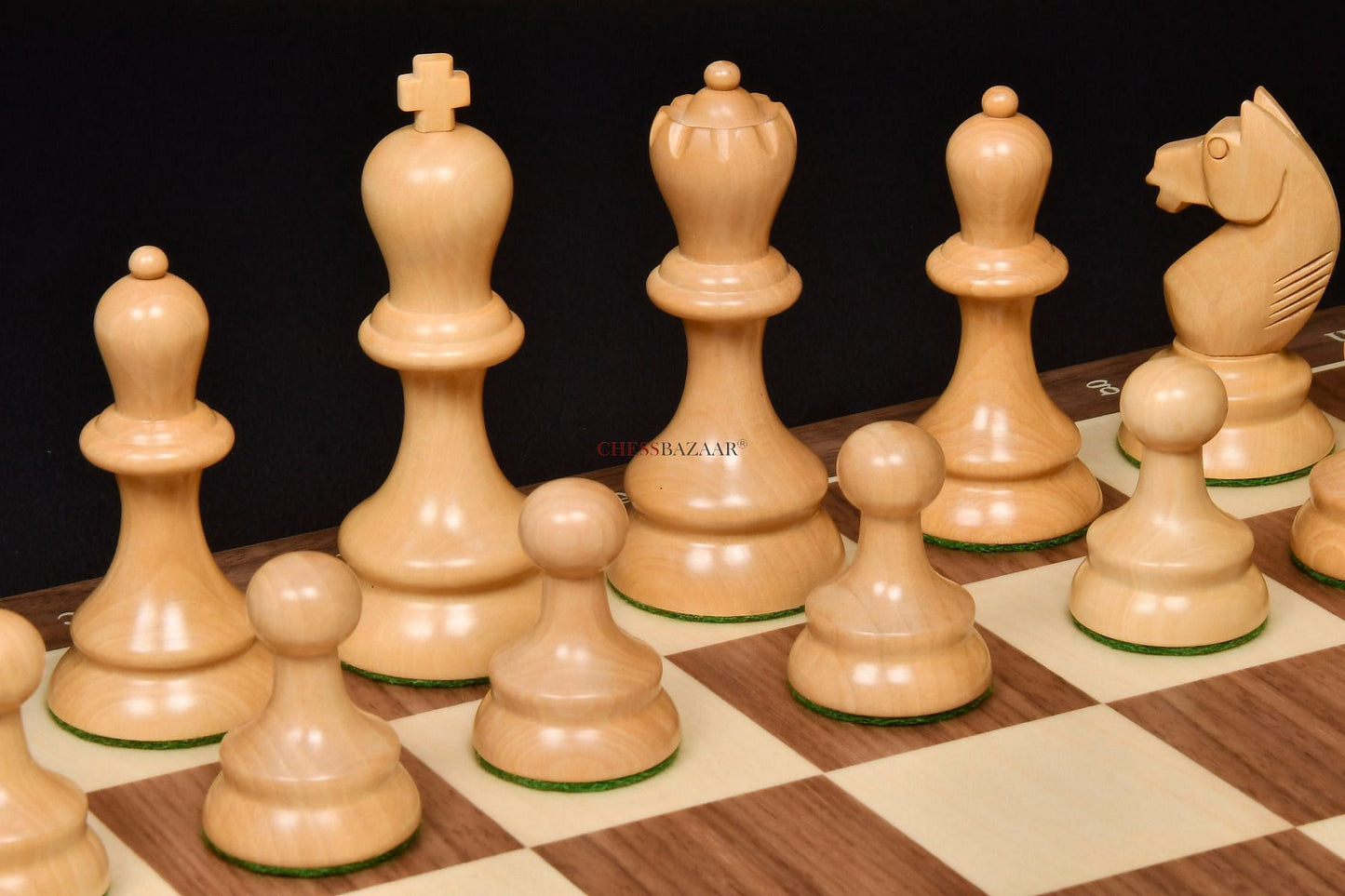 The 1937 7th Stockholm Olympiad Reproduced Chess Pieces in Sheesham Wood & Box Wood - 3.75" King
