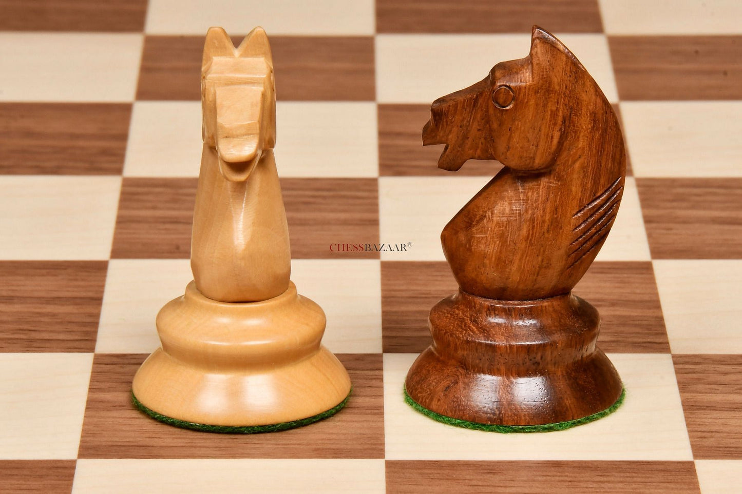 The 1937 7th Stockholm Olympiad Reproduced Chess Pieces in Sheesham Wood & Box Wood - 3.75" King