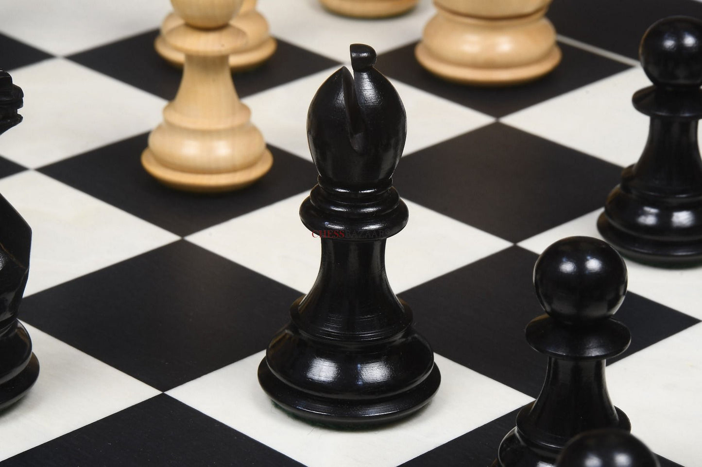 The Honour of Staunton (HOS) Series Weighted Chess Pieces in Ebony & Box Wood - 4.0" King