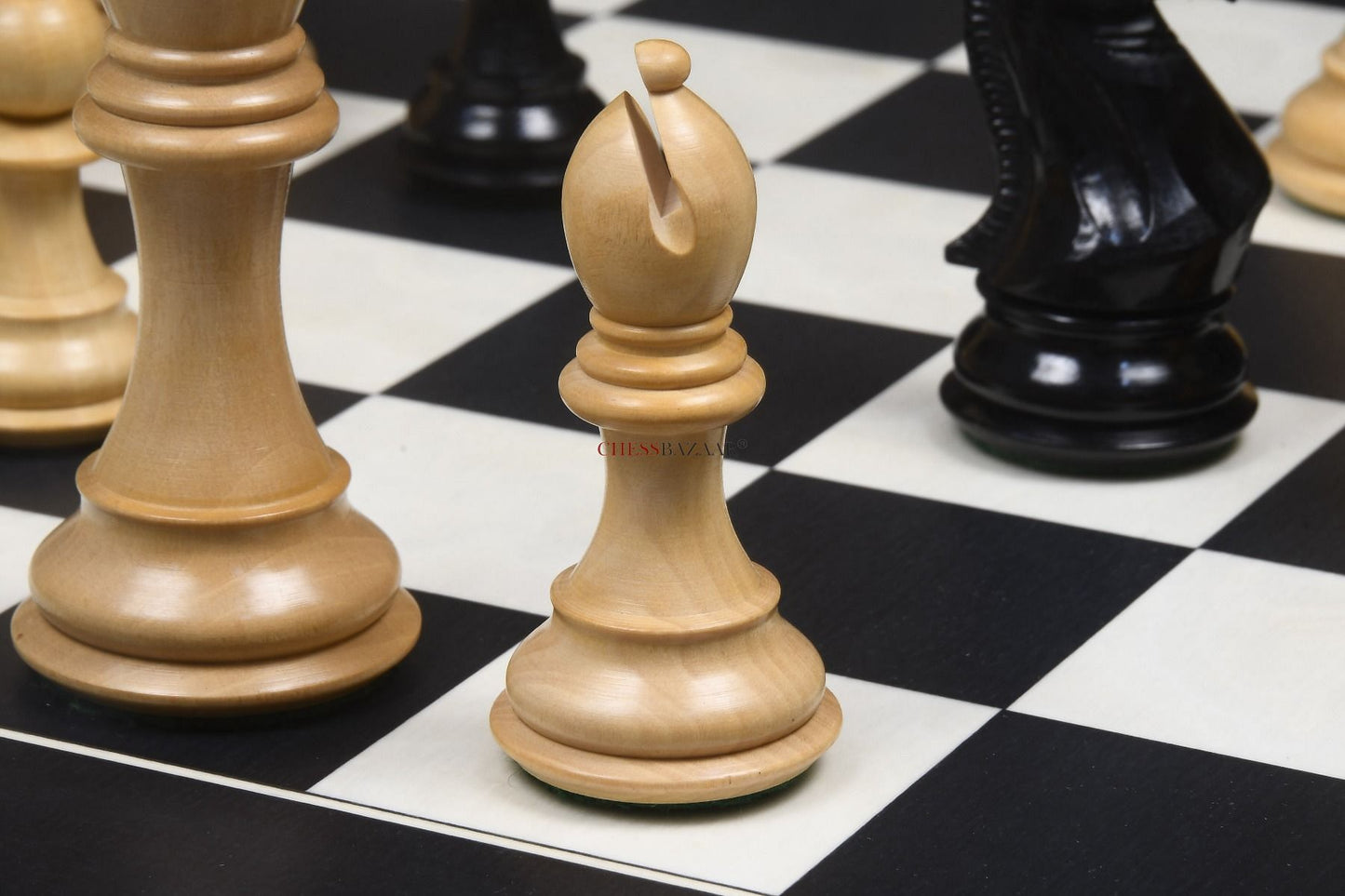 The Honour of Staunton (HOS) Series Weighted Chess Pieces in Ebony & Box Wood - 4.0" King