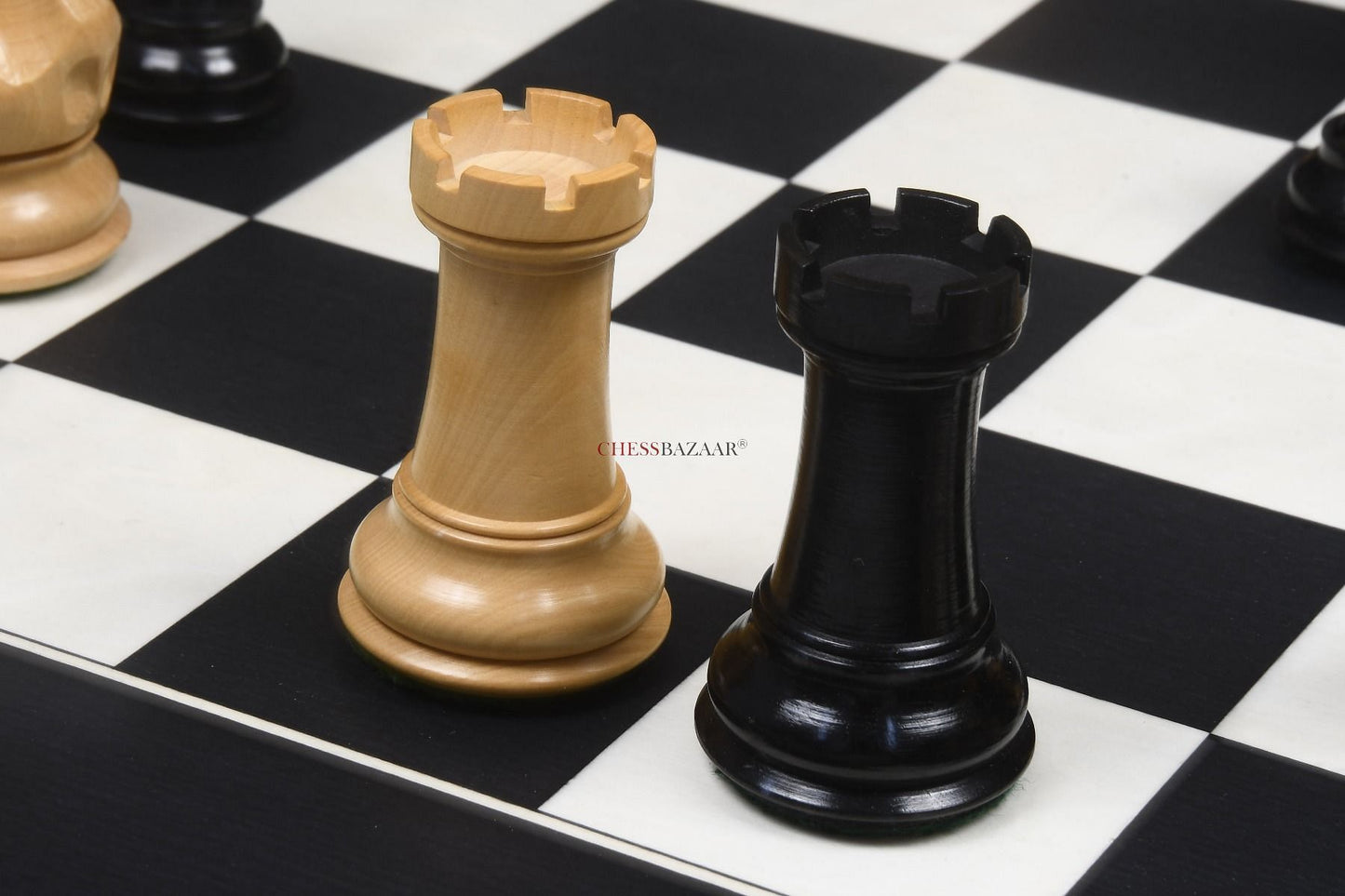 The Honour of Staunton (HOS) Series Weighted Chess Pieces in Ebony & Box Wood - 4.0" King