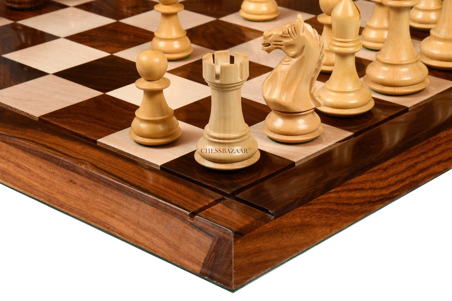 The Fierce Knight Staunton Wooden Chess Pieces in Sheesham & Box Wood - 4.0" King
