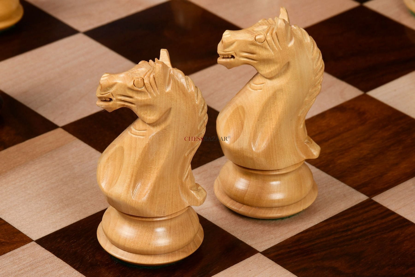 The Fierce Knight Staunton Wooden Chess Pieces in Sheesham & Box Wood - 4.0" King
