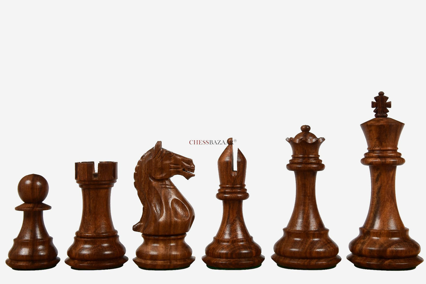 The Fierce Knight Staunton Wooden Chess Pieces in Sheesham & Box Wood - 4.0" King