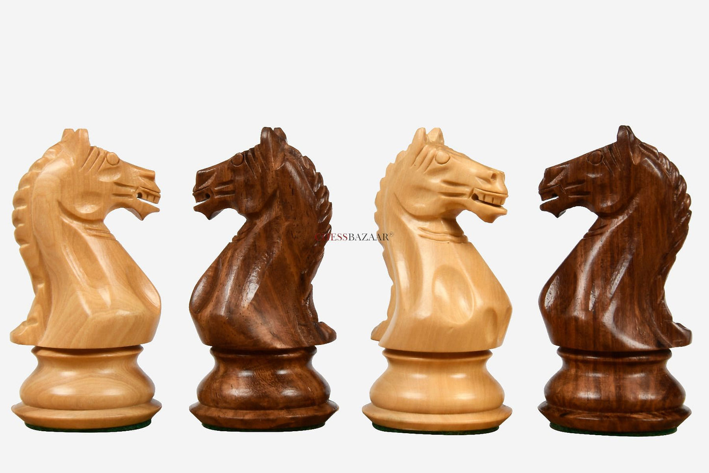 The Fierce Knight Staunton Wooden Chess Pieces in Sheesham & Box Wood - 4.0" King