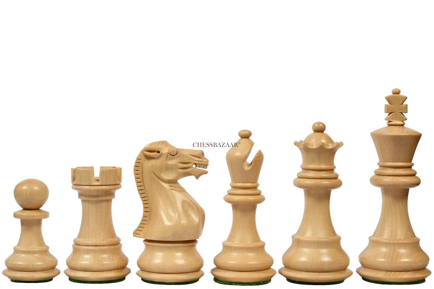 The Classic 101 Staunton Series Club Size Wooden Chess Pieces In Ebony Wood & Box Wood - 3.0" King