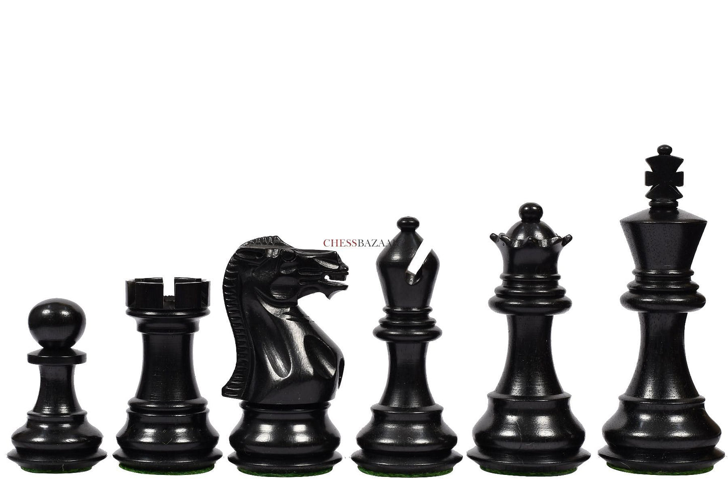The Classic 101 Staunton Series Club Size Wooden Chess Pieces In Ebony Wood & Box Wood - 3.0" King
