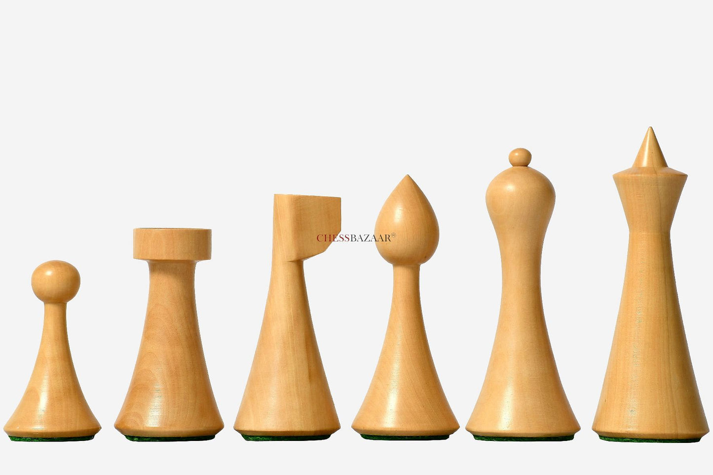 Minimalist Hermann Ohme Chess Pieces in Sheesham & Box Wood - 3.75" King