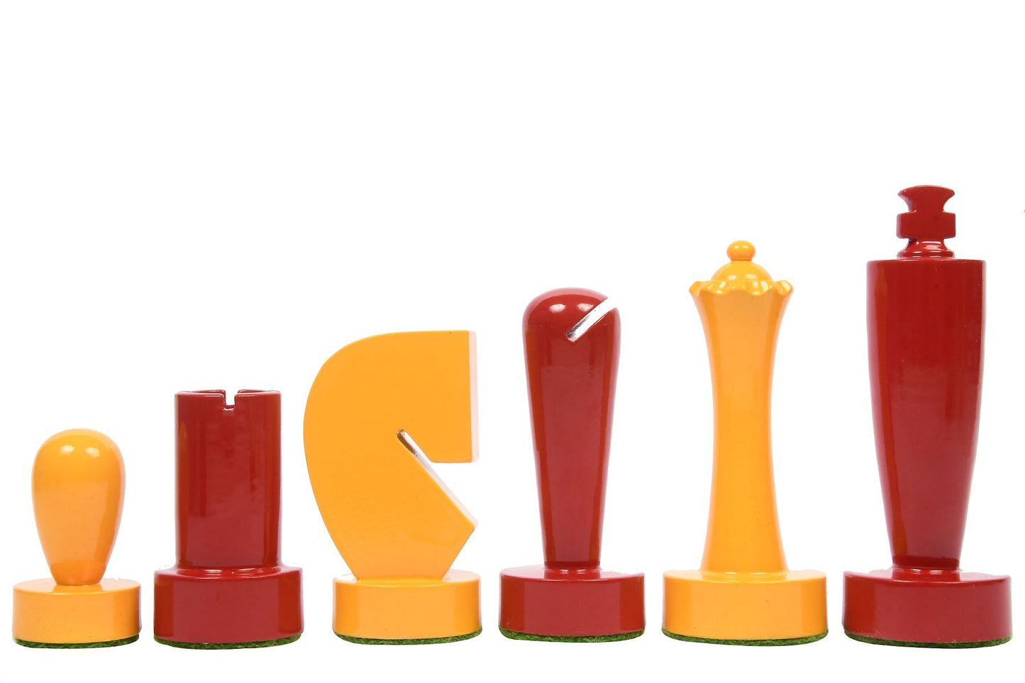 Berliner Series Modern Minimalist Chess Pieces in Painted Box Wood - 3.7" King