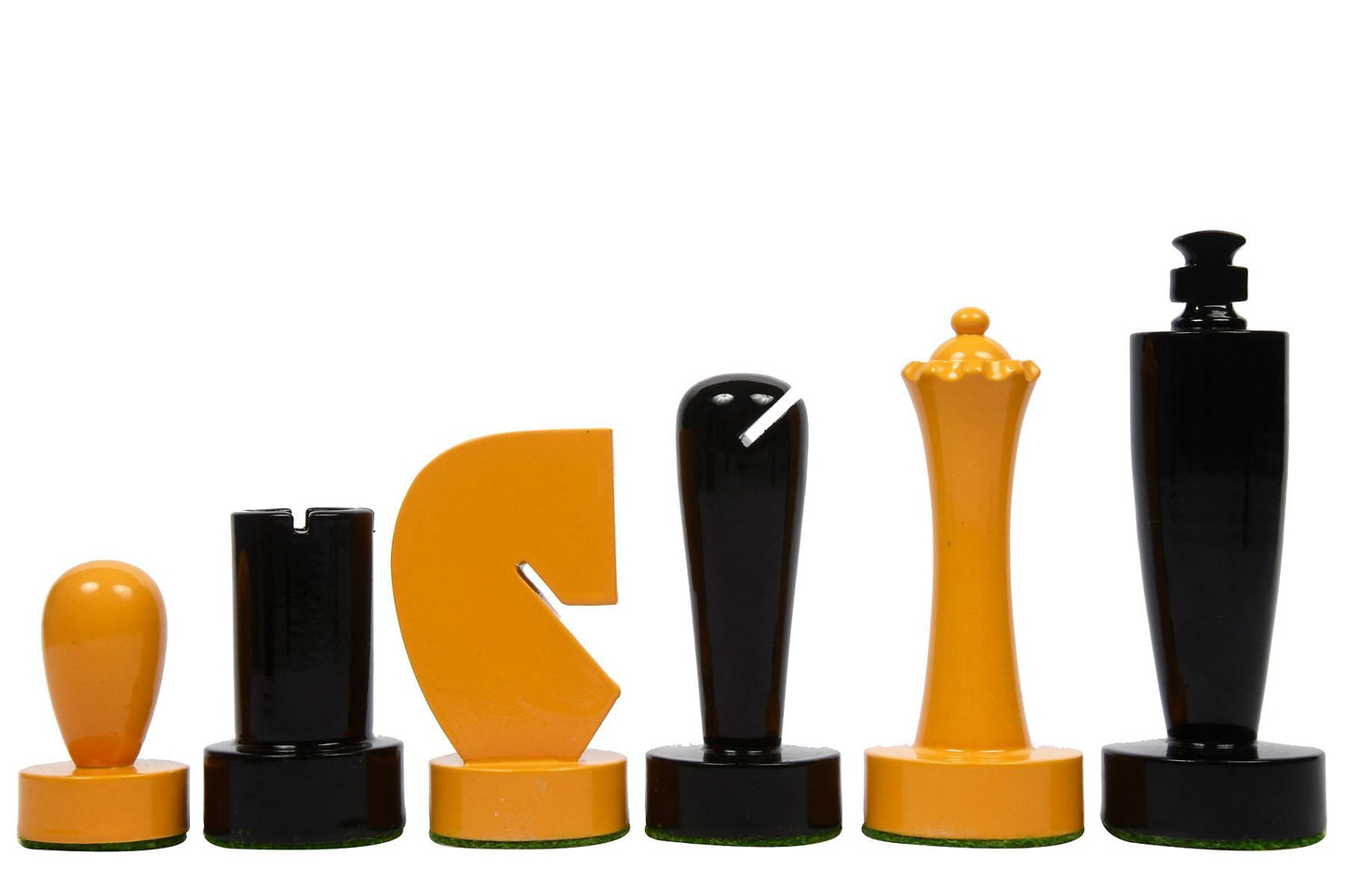 Berliner Series Modern Minimalist Chess Pieces in Painted Box Wood - 3.7" King