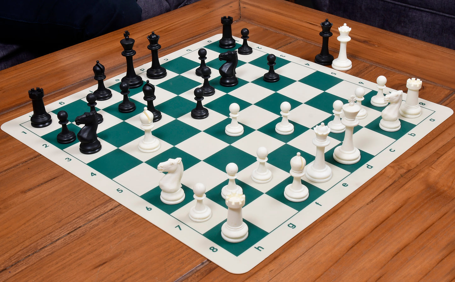 The International Series Unweighted Tournament Plastic Chess Pieces (34 Pieces) with Extra Queens - 3.8" King