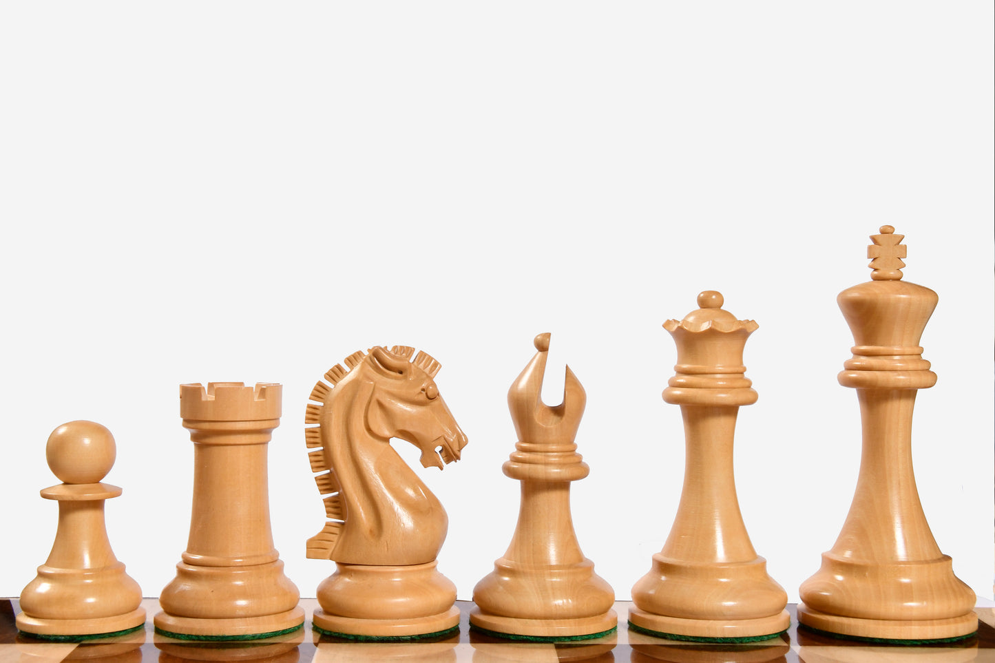 The Craftsman Knight Staunton Chess Pieces in Sheesham Wood & Boxwood - 3.9" King