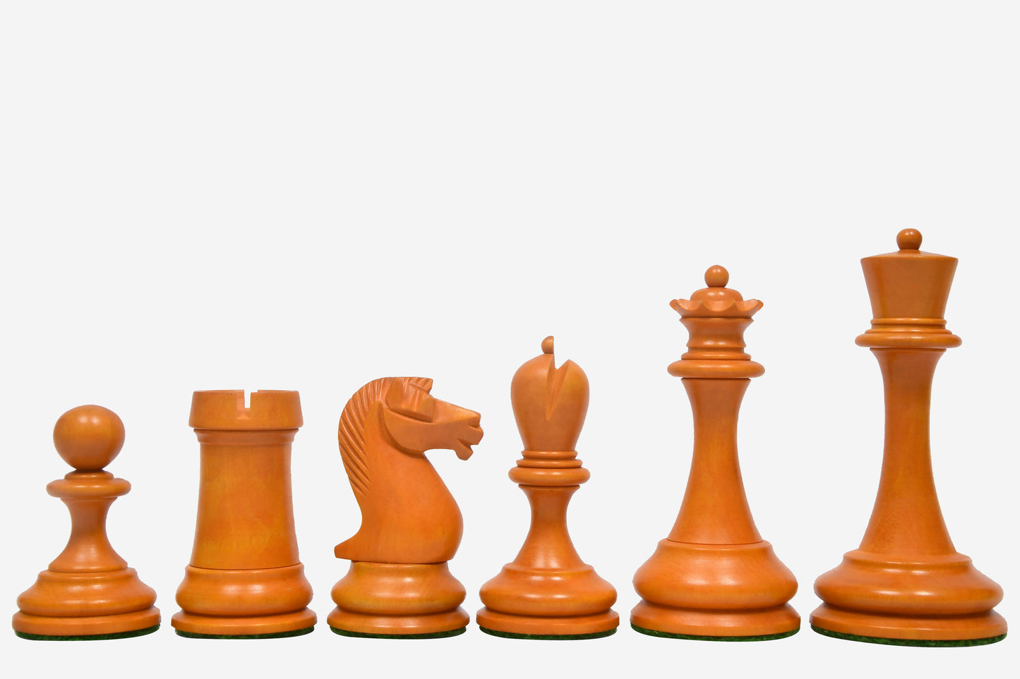 Reproduced B & Co 1860s Antique Chess Pieces in Ebony / Antiqued Box wood - 3.9" King