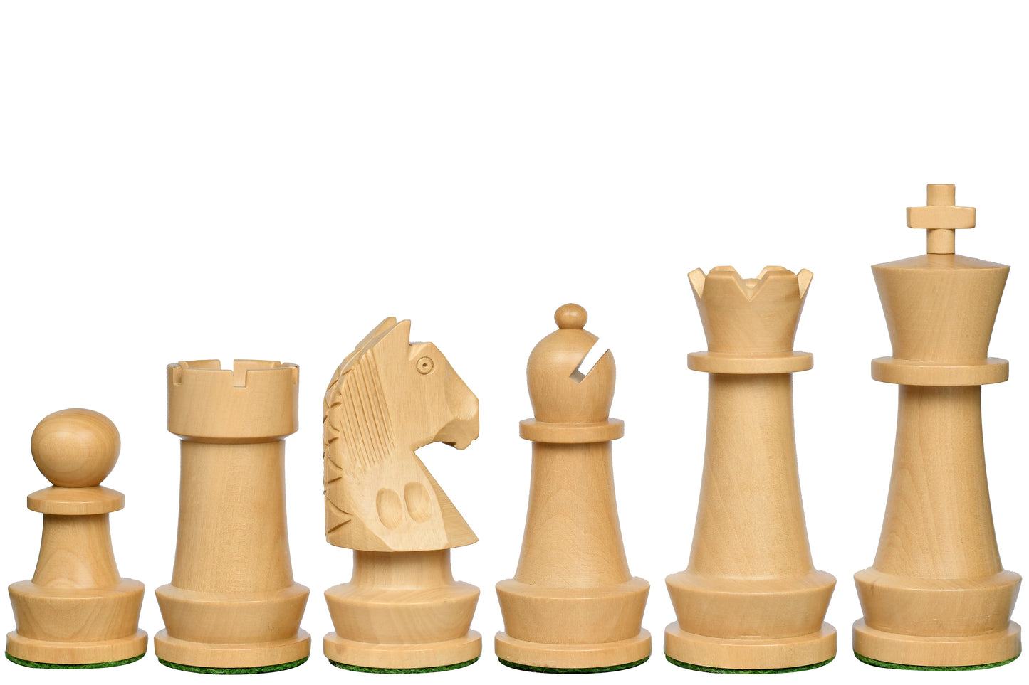 The Championship Series Staunton Chess Pieces in Ebonized Boxwood & Natural Boxwood - 3.75" King