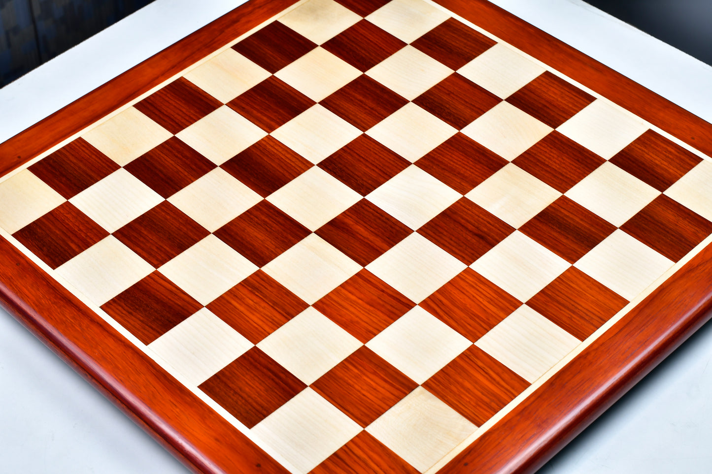 Wooden Chess Board Blood Red Bud Rose Wood 21" - 55 mm