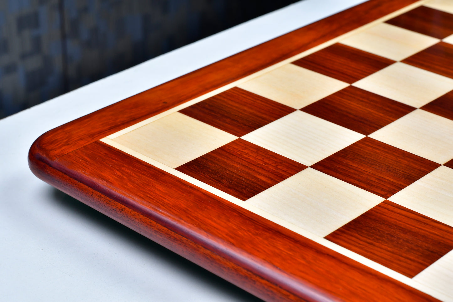 Wooden Chess Board Blood Red Bud Rose Wood 21" - 55 mm