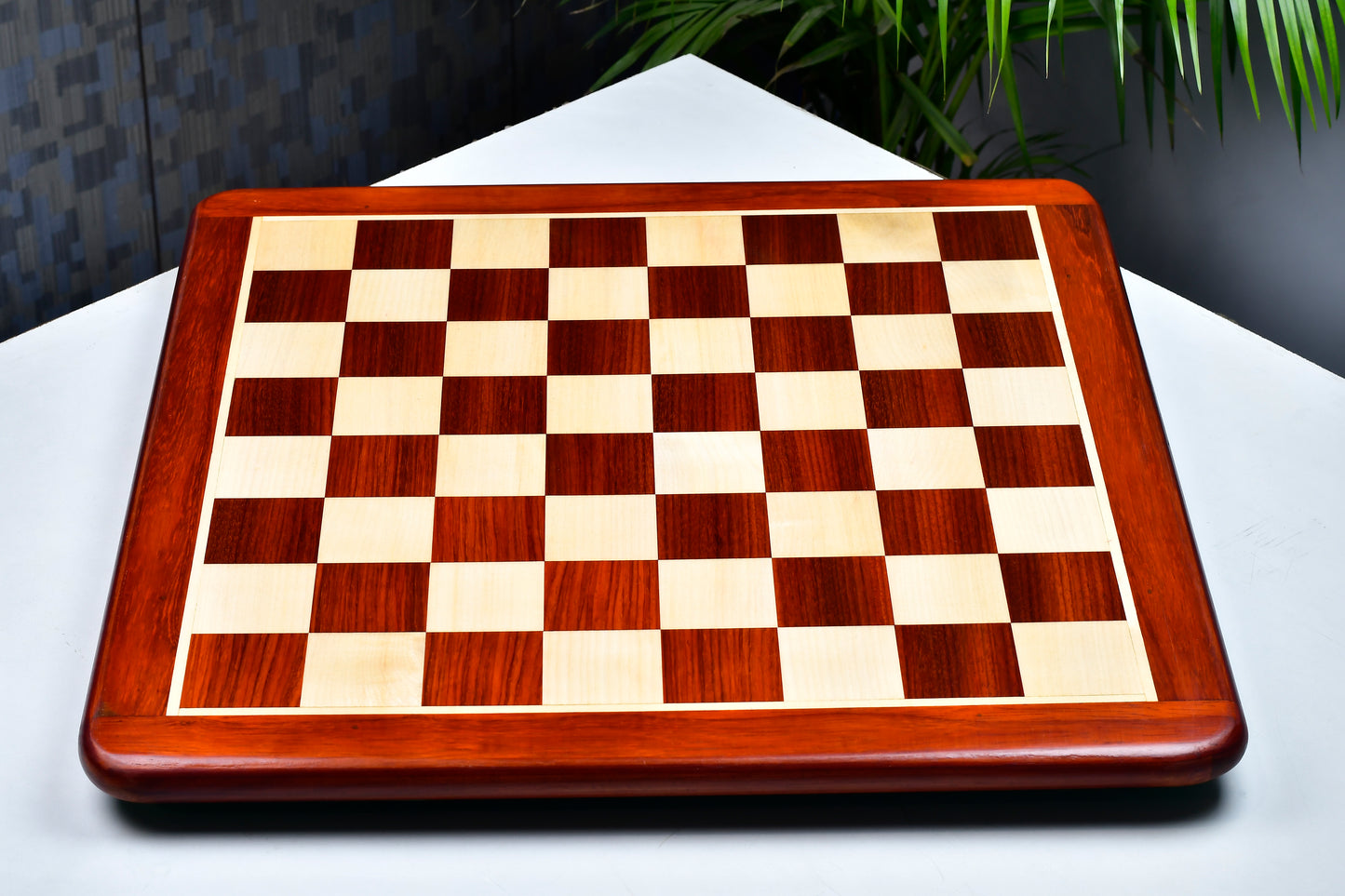 Wooden Chess Board Blood Red Bud Rose Wood 21" - 55 mm