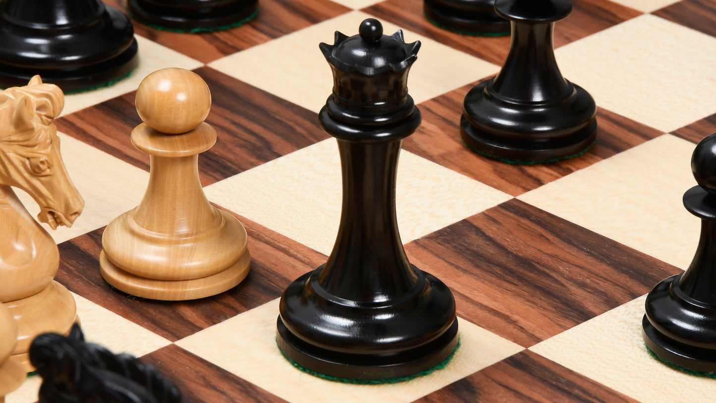 Imperial Collector Series Chess Pieces V2.0 in Ebony / Boxwood - 3.75" King with Board