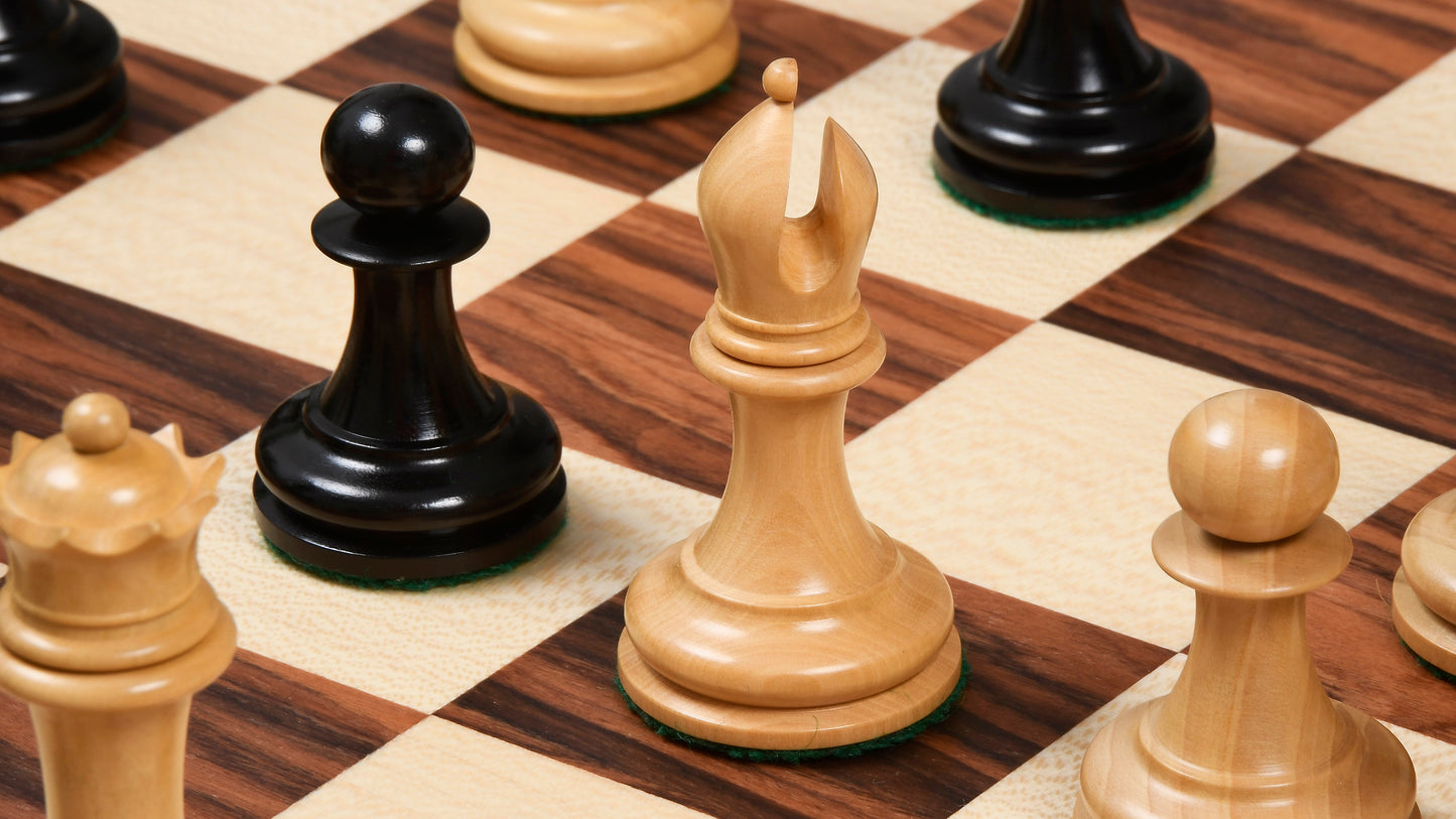 Imperial Collector Series Chess Pieces V2.0 in Ebony / Boxwood - 3.75" King with Board