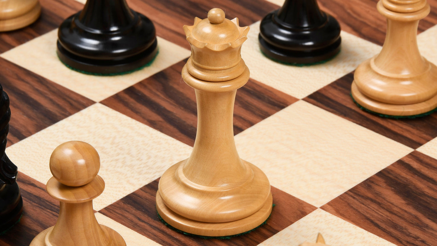 Imperial Collector Series Chess Pieces V2.0 in Ebony / Boxwood - 3.75" King with Board