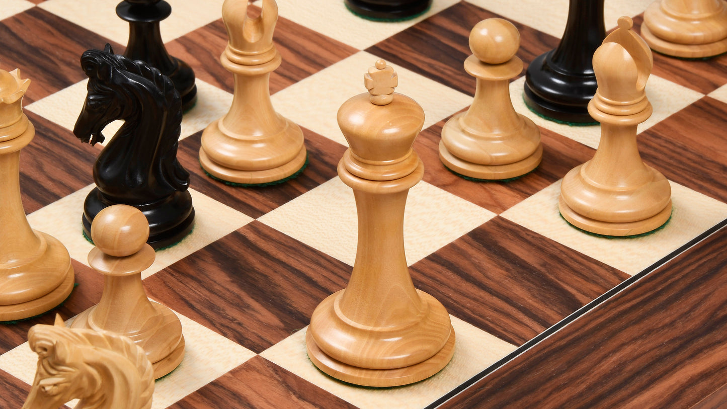 Imperial Collector Series Chess Pieces V2.0 in Ebony / Boxwood - 3.75" King with Board