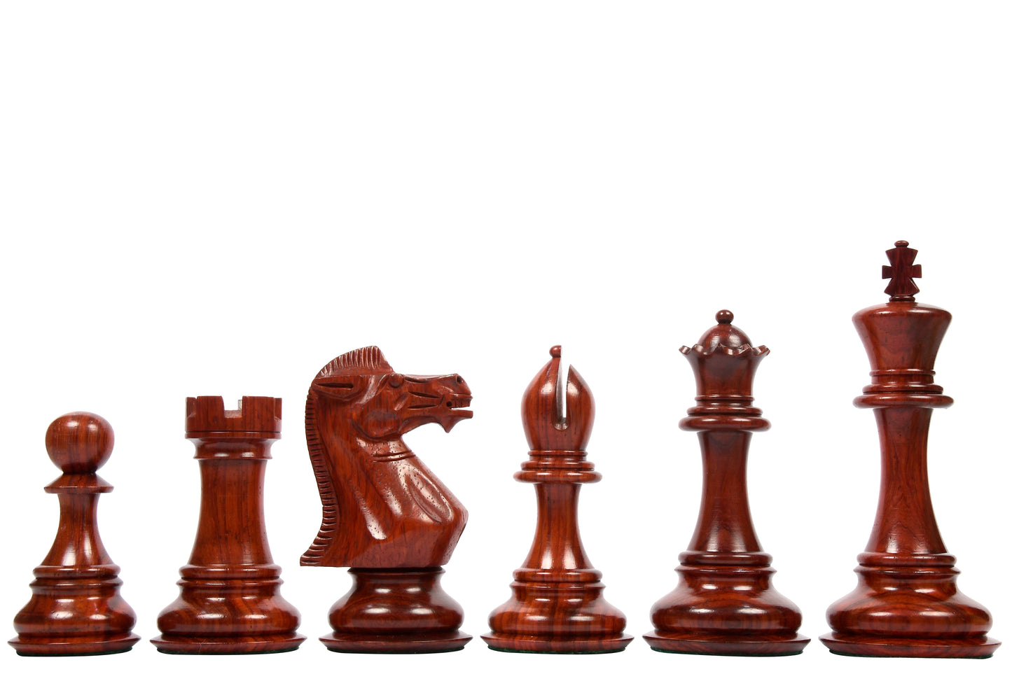 The Giant Monstrous Series Staunton Chess Pieces in Bud Rose & Box Wood - 6.0" King