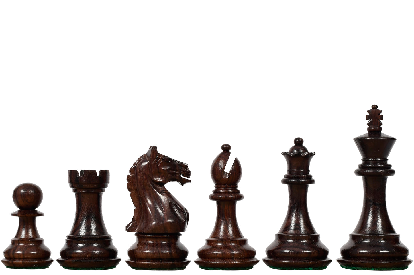 The Fierce Knight Staunton Wooden Chess Pieces in Indian Rosewood & Box Wood - 3.5" King