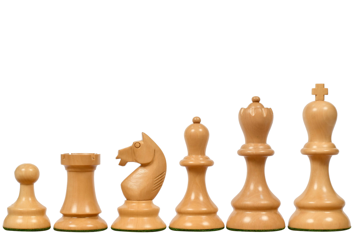 The 1937 7th Stockholm Olympiad Reproduced Chess Pieces in Ebonized & Box Wood - 3.75" King