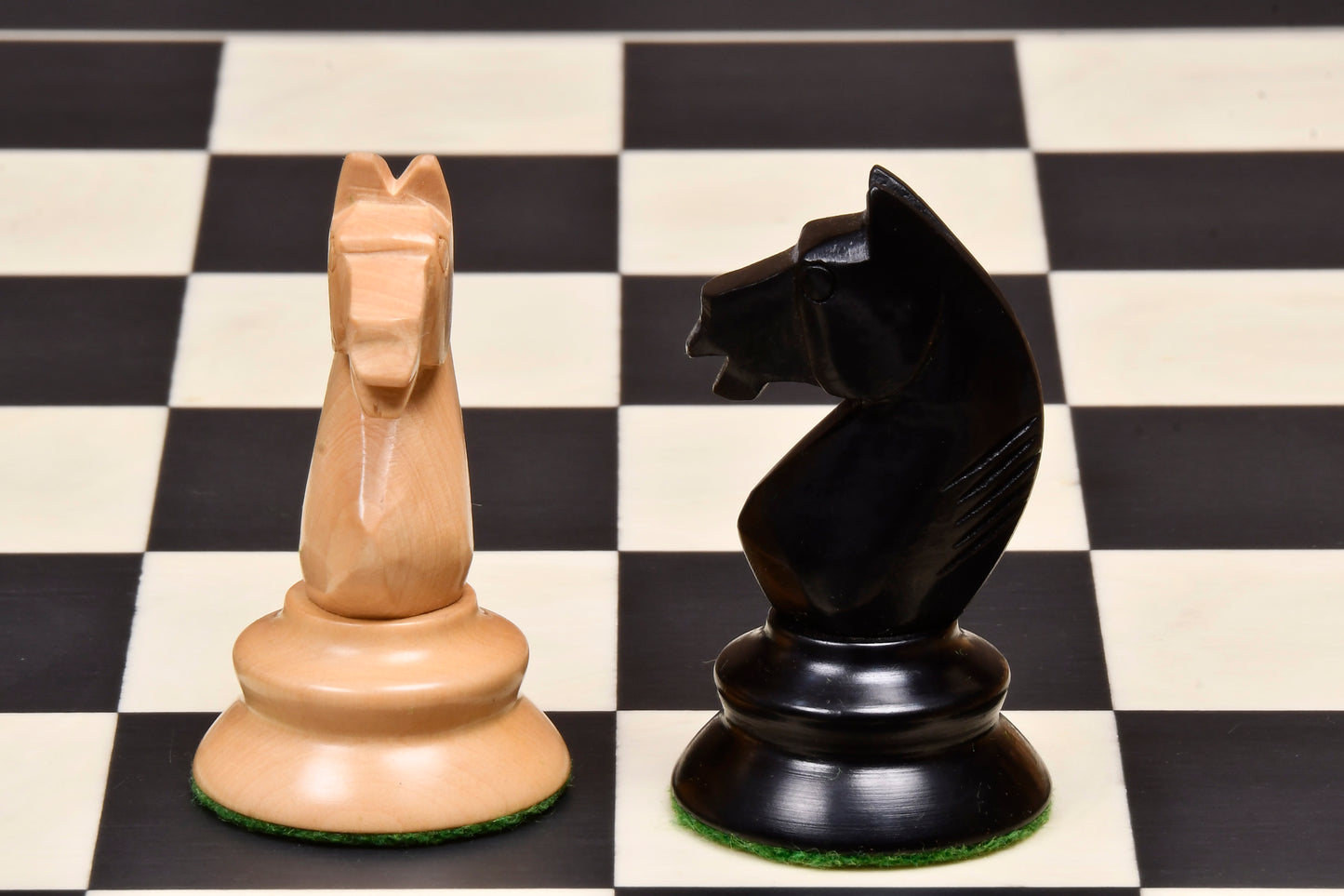The 1937 7th Stockholm Olympiad Reproduced Chess Pieces in Ebonized & Box Wood - 3.75" King