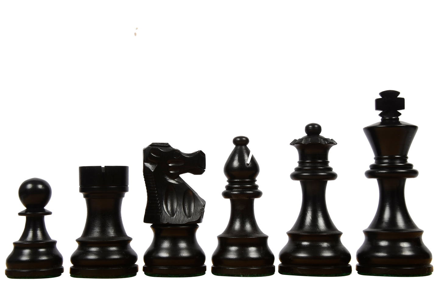 Reproduced French Lardy Exclusive Wooden Chess Pieces in Ebonized Boxwood & Natural Boxwood - 3.75" Extra Queen