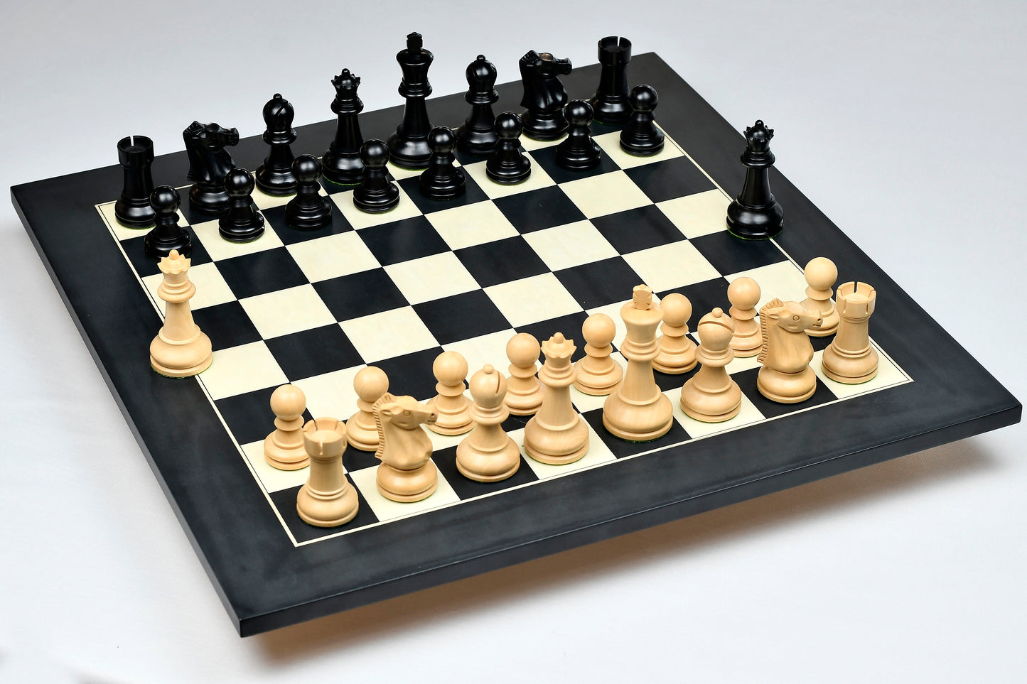 The Ultimate Series Staunton Chess Pieces Only in Ebonized / Boxwood - 3.75" King