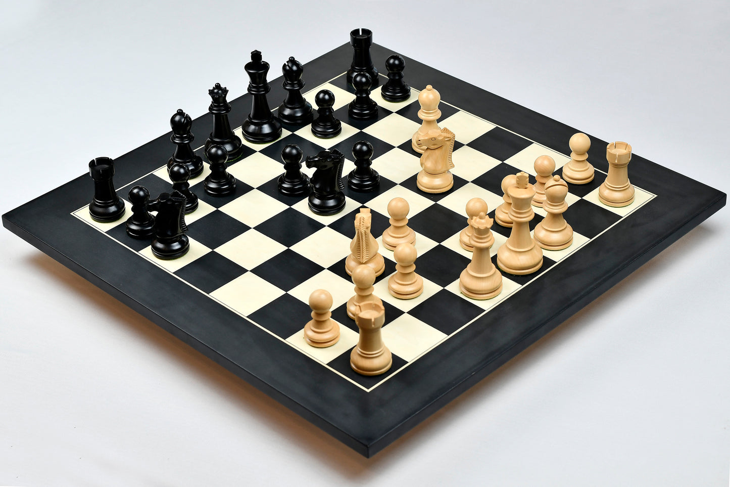 The Ultimate Series Staunton Chess Pieces Only in Ebonized / Boxwood - 3.75" King