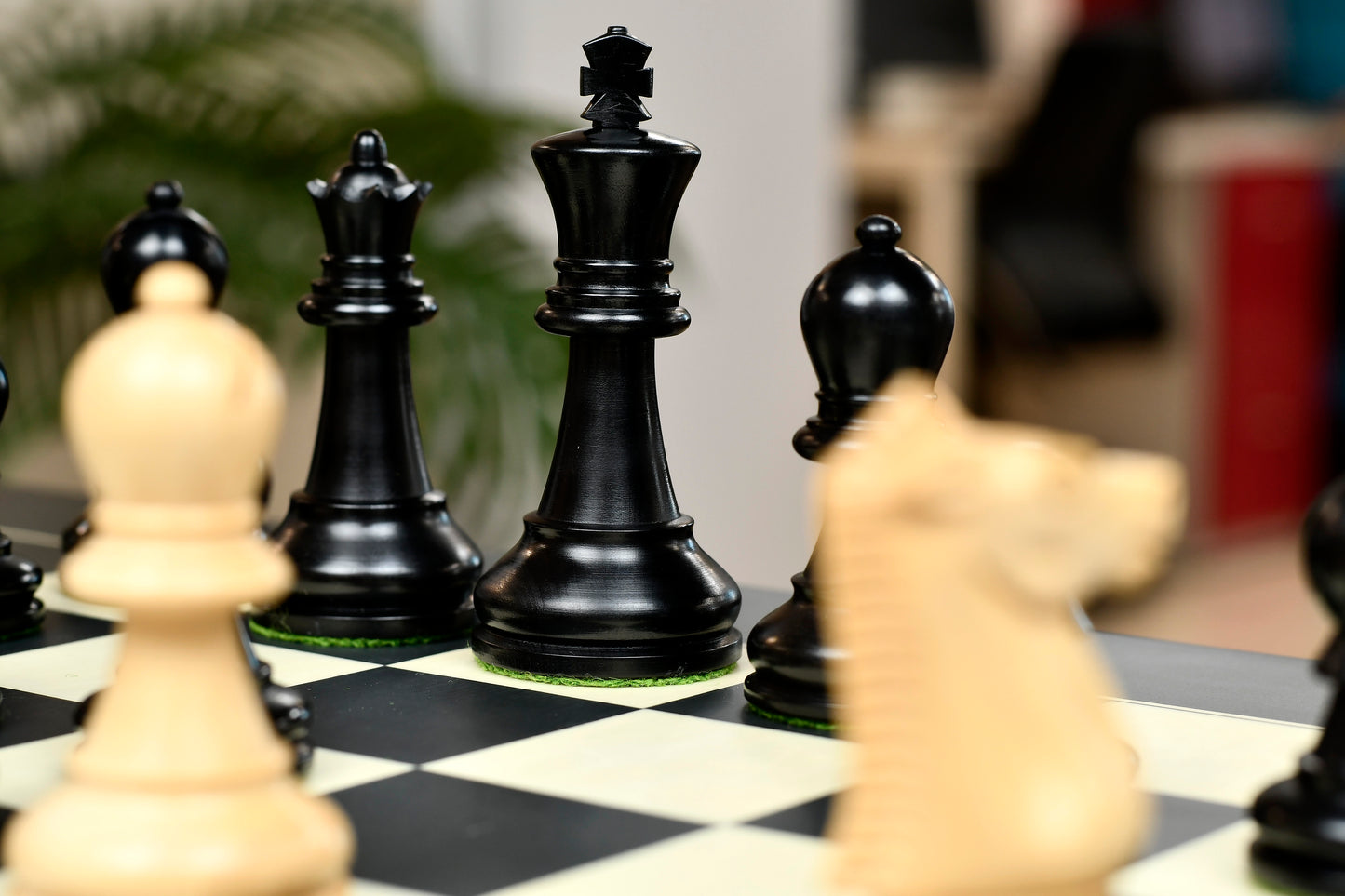 The Ultimate Series Staunton Chess Pieces Only in Ebonized / Boxwood - 3.75" King
