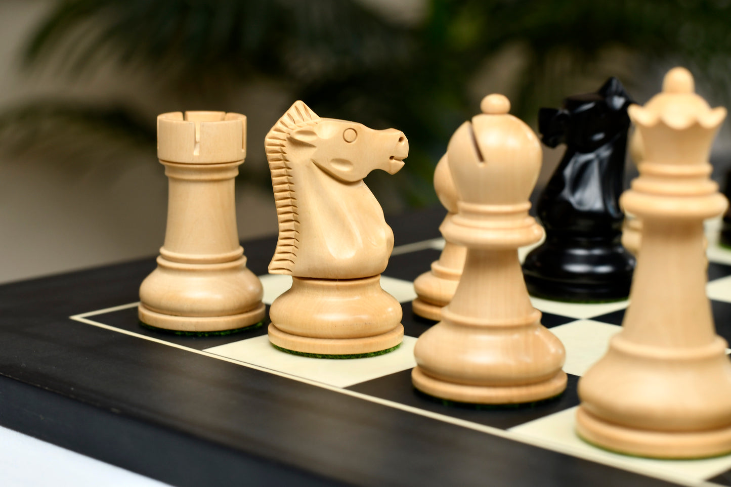 The Ultimate Series Staunton Chess Pieces Only in Ebonized / Boxwood - 3.75" King